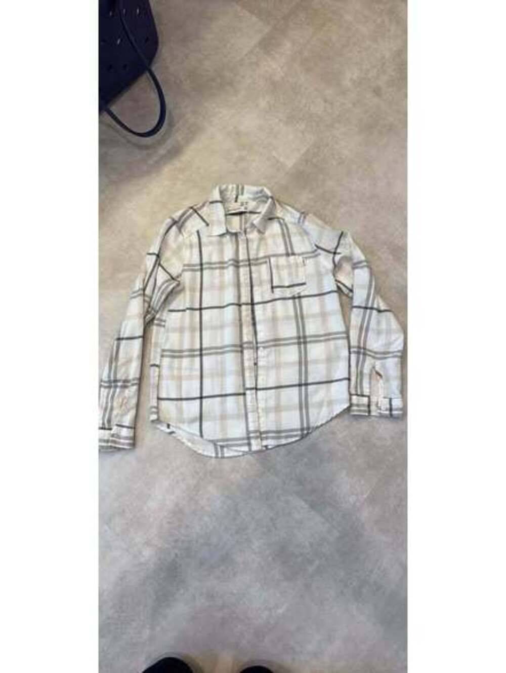 Plaid white girls  button up